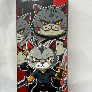 Catnip Toys. 4 Pcs cat Toys, Cartoon Colorful Style Horror